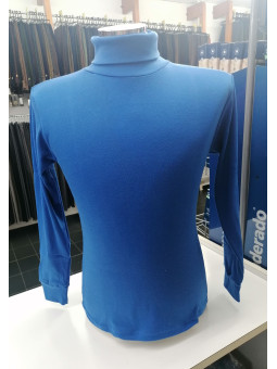 Camiseta cuello cisne unisex azulón