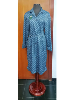 Vestido abierto con botones tonos azules