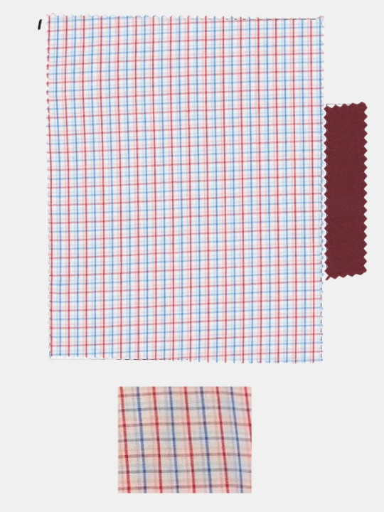 Camisa cuadros finos rojos y azules | Confecciones Josan