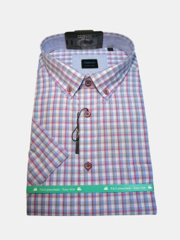 Camisa cuadros medianos azulgrana | Confecciones Josan