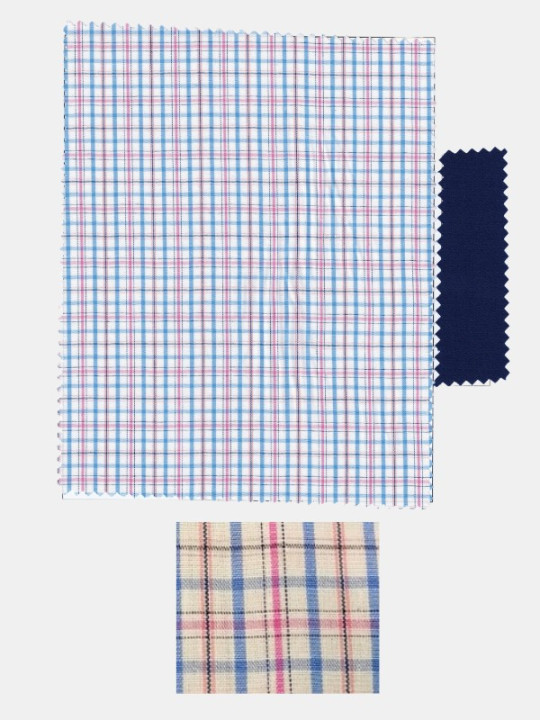 Camisa cuadros finos azul, rojo y amarillo | Confecciones Josan