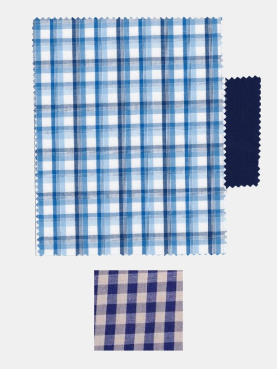 Camisa cuadros medianos azul marino