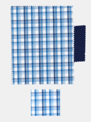 Camisa cuadros medianos en tonos azules