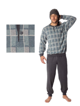 Pijama caballero invierno con puño y elástico 60027