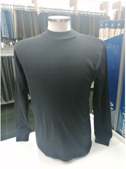 Camiseta cuello  semi cisne unisex negro