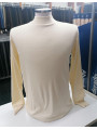 Camiseta cuello  semi cisne unisex beige