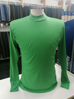Camiseta cuello  semi cisne unisex verde benetton