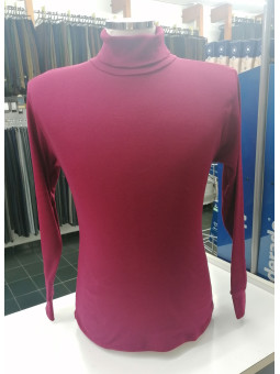 Camiseta cuello cisne unisex granate